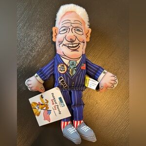 NWT Bill Clinton political parody dog toy